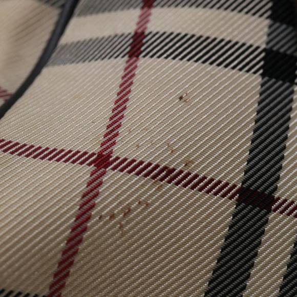 BURBERRY Nova Check Hand Bag Nylon Beige Auth mr097 - Picture 10 of 16